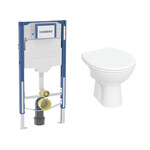 Stelaż podtynkowy Geberit Duofix do stojącej miski WC dla dzieci, 97 cm, ze spłuczką podtynkową Sigma 12 cm Zestaw stojącej miski WC dla dzieci Bambini z deską sedesową